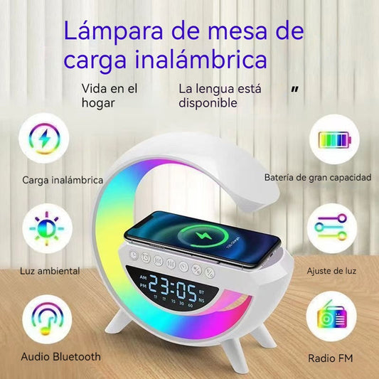 RELOJ CARGADOR INALÁMBRICO INTELIGENTE LED / BT3401 / RADIO / G /