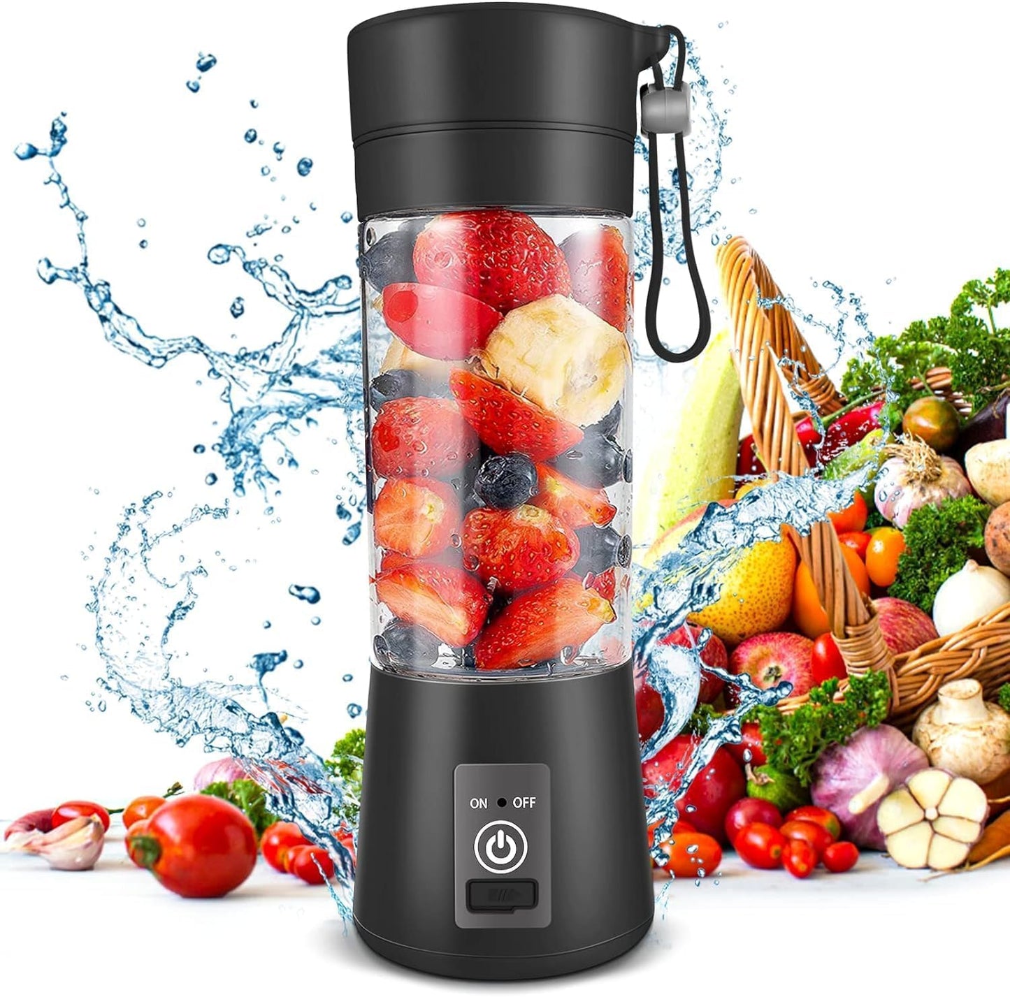 Licuadora Portátil Recargable 6 Cuchillas | Batidos, Jugos y Smoothies al Instante