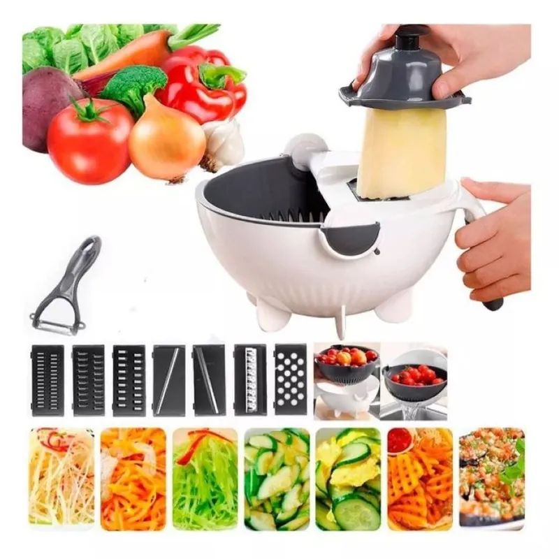 Picador de Verduras 9 en 1 – Multifuncional y Fácil de Usar